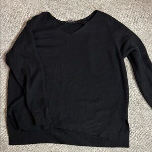 Athleta Classic Black V-Neck Sweater